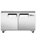 image of Coldline UC-48RT 48" 2-Section Worktop Refrigerator w/ 2 Doors, 13 cu. ft.