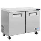 image of Coldline UCN-48F 48" 2-Solid Door Worktop Freezer, Stainless Steel, -4°F-4°F temp, 7.0 cu. ft.