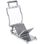 image of Global Solutions by Nemco GS4300-B Aluminum Tabletop Cheese Cutter, 3/4" & 3/8" Multi-Shape Cuts