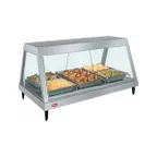 image of Hatco GRHD-4P 58 1/2" Glo-Ray Heated Display Case, Countertop, See-Thru Design, (4) Pan Single Shelf