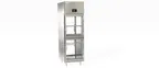 image of Delfield DSLHPT1-GH 1-Section Pass-Thru Heated Holding Cabinet, 23.7 cu. ft., 4 Half-Height Hinged Glass Doors, 3 Adjustable Wire Shelves, Stainless Steel