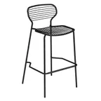 image of emuamericas E1303 Apero Stacking Barstool, Outdoor/Indoor, Metal Back & Seat, Tubular Steel Frame