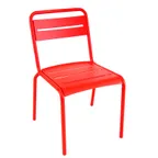 image of emuamericas E1361 Star Stacking Side Chair, Aluminum Frame, Metal Slats Back & Seat, Powder Coated