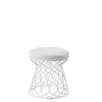 image of emuamericas E575 Re-Trouve Backless Stool, Outdoor/Indoor, Wrought Iron, E-Coated, Powder Coated, PVC Foot Caps