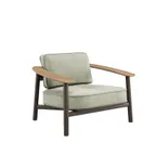 image of emuamericas E6045 Twins 1-Seat Outdoor/Indoor Sofa, Aluminum Slats, Powder Coated Aluminum Frame