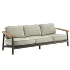image of emuamericas E6047 Advanced Twins Sofa, 3-Seat, Outdoor/Indoor, Aluminum Slats, Powder Coated Aluminum Frame
