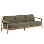 image of emu E6057 Twins Outdoor/Indoor 3-Seat Sofa, Teak Frame, FSC Teak Slats, Cushion Sold Separately