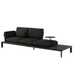 image of Emuamericas E765B Tami Lounge Sofa, Outdoor/Indoor, Slatted Bamboo, Aluminum Base