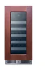 image of Summit CL155WC1PNR 15" Wine Cooler, 20‑Bottle, 41‑68°F Range, Reversible Door, Sabbath Mode