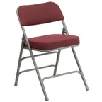 image of Flash Furniture AW-MC320AF-BG-GG Hercules Series Burgundy Folding Chair, Premium Curved Metal Frame