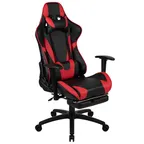 image of Flash Furniture CH-187230-RED-GG X30 Gaming Chair, 280 lb, LeatherSoft, High-Back, Removable Headrest