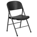 image of Flash Furniture DAD-YCD-50-GG Hercules Series Folding Chair, 330 lb. black plastic seat & back, charcoal frame