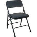 image of Flash Furniture DPI903F-BLKBLK Advantage Folding Chair, 300 lb. Weight Capacity, Black Fabric Upholstered