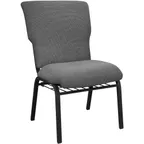 image of Flash Furniture EPCHT-117 Church Chair, Stacking, 21"W, Upholstered Back & Seat, Black Marble Finish