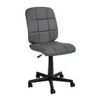 image of Flash Furniture GO-1691-1-GY-GG Clayton Swivel Task Chair, 34-38.75in Height, 250lb Capacity, Vinyl Upholstery, Gray