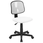 image of Flash Furniture LF-134-WH-GG Task Office Chair, 16-20.5in Seat Height, 250lb Capacity, Mesh Back, White