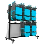 image of Flash Furniture QIN-SHD245425-GG Hawkins Mobile Cart, 84 Chairs or 42 Chairs & 12 Tables, Powder Coated Steel, Black