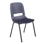 image of Flash Furniture RUT-16-PDR-NAVY-GG Hercules Series Navy Stacking Chair, 661 lb, Ergonomic Plastic Seat & Back