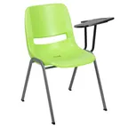 image of Flash Furniture RUT-EO1-GN-LTAB-GG Hercules Series Ergonomic Shell Chair, 880 lbs, Green, Plastic Seat & Back