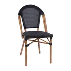 image of Flash Furniture SDA-AD642107-BK-NAT-GG Outdoor Stacking Side Chair