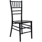 image of Flash Furniture WDCHI-B Advantage Chiavari Chair, Wood, Black, Ladder Back, Steamer Type