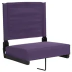 image of Flash Furniture XU-STA-DKPUR-GG Grandstand Ultra-Padded Comfort Seat, 500 lb, Dark Purple, Aluminum Frame, Padded Canvas Seat