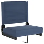 image of Flash Furniture XU-STA-NAVY-GG Grandstand Ultra-Padded Navy Folding Chair, 500 lb, Aluminum Frame