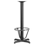image of Flash Furniture XU-T2222-BAR-3CFR-GG 22x22 Bar Height X-Base Table Base, Cast Iron, Black Powder Coated Finish