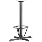 image of Flash Furniture XU-T2230-BAR-3CFR-GG 22x30 Bar Height Cast Iron Table Base, Powder Coated Black Finish
