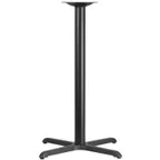 image of Flash Furniture XU-T3030-BAR-GG 30x30 Bar Height Cast Iron Table Base, Powder Coated Black Finish