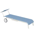image of emuamericas E198 Tiki Chaise, Stackable, Outdoor/Indoor, Textilene Fabric, Aluminum Frame, Powder Coated