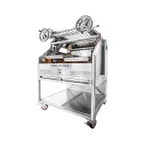 image of Grillworks GWI42 55" Freestanding Wood Fired & Charcoal Parrilla Grill w/ (2) Adjustable Grills