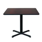 image of Hubert 32Q-060 CenPro Square Table Set, 36x36, 29 Height, Black/Cherry Finish, 4 Chairs