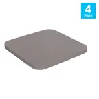 image of Flash Furniture 4-JJ-SEA-PL02-GY-GG Perry Bar Stool Set of 4, Polypropylene Seat, Black Finish Metal Frame, Gray
