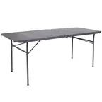 image of Flash Furniture DAD-LF-183Z-DG-GG Folding Table, 30" x 72" x 29"H, Dark Gray Plastic Top, 220 lbs Capacity, Rectangular, Commercial Indoor/Outdoor Use
