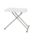 image of Flash Furniture DAD-YCZ-66X-GW-GG Folding Table, 25-1/2"W x 17-3/4"D, Adjustable Height, Powder Coated Steel Frame, Granite White