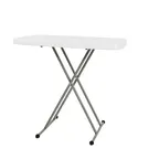 image of Flash Furniture DAD-YCZ-76X-GW-GG Folding Table, 30-1/4"W x 19-1/2"D, Adjustable Height, Granite White, Powder Coated Steel Frame
