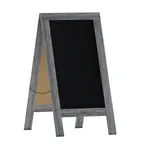 image of Flash Furniture HGWA-GDI-CRE8-132315-GG Magnetic Chalkboard Sign 40" x 20" Black Wood Frame Graywash