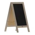 image of Flash Furniture HGWA-GDI-CRE8-472315-GG Canterbury 40" x 20" A‑Frame Chalkboard, Black Wood Folds Flat