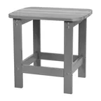 image of Flash Furniture JJ-T14001-GY-GG Side Table, 18" H x 16"-23" W Rect Lattice Top, Resin Wood Gray, Resin Base