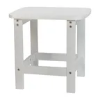 image of Flash Furniture JJ-T14001-WH-GG Adirondack Side Table, 18" H x 16"-23" W, White Resin Lattice Top, Patio
