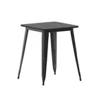 image of Flash Furniture JJ-T14619-60-BKBK-GG Declan Table, 23.5" W x 23.5" D x 30" H, 200 lbs, Black Resin, Frame