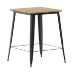 image of Flash Furniture JJ-T14619H-80-BRBK-GG - Table 31.5" W x 31.5" D x 42" H, 300 lbs, Resin Top, Steel Frame Brown