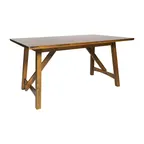 image of Flash Furniture KER-T-851-BRN-60-GG Everly 60" Rectangular Dining Table, Light Cappuccino, Bamboo, Seats 6