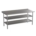 image of Flash Furniture NH-WT-GU-3072BSP-GG Stainless Steel Top 63" - 72" Work Table