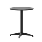 image of Flash Furniture TLH-052-1-BK-GG - Table, 23.5" Dia x 27.5" H, Black Stainless Top, Aluminum Base, Glides