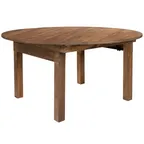 image of Flash Furniture XA-F-60-RD-GG Round Dining Table, 59-3/4" Dia., Pine Wood Top, Rustic, 3" Folding Legs, 30"