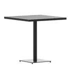 image of Flash Furniture XU-DG-HW1045-GY-GG Patio Table, 30"W x 30"D x 30"H, 150 lbs, Steel Base, Frame, Faux Teak Top