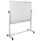 image of Flash Furniture YU-YCI-003-GG Magnetic Marker Board 53" W x 62-1/2" H, White Powder‑Coated Frame