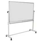 image of Flash Furniture YU-YCI-005-GG, 64" x 64" White Powder‑Coated Aluminum Frame, 6 Magnets, Dual Casters